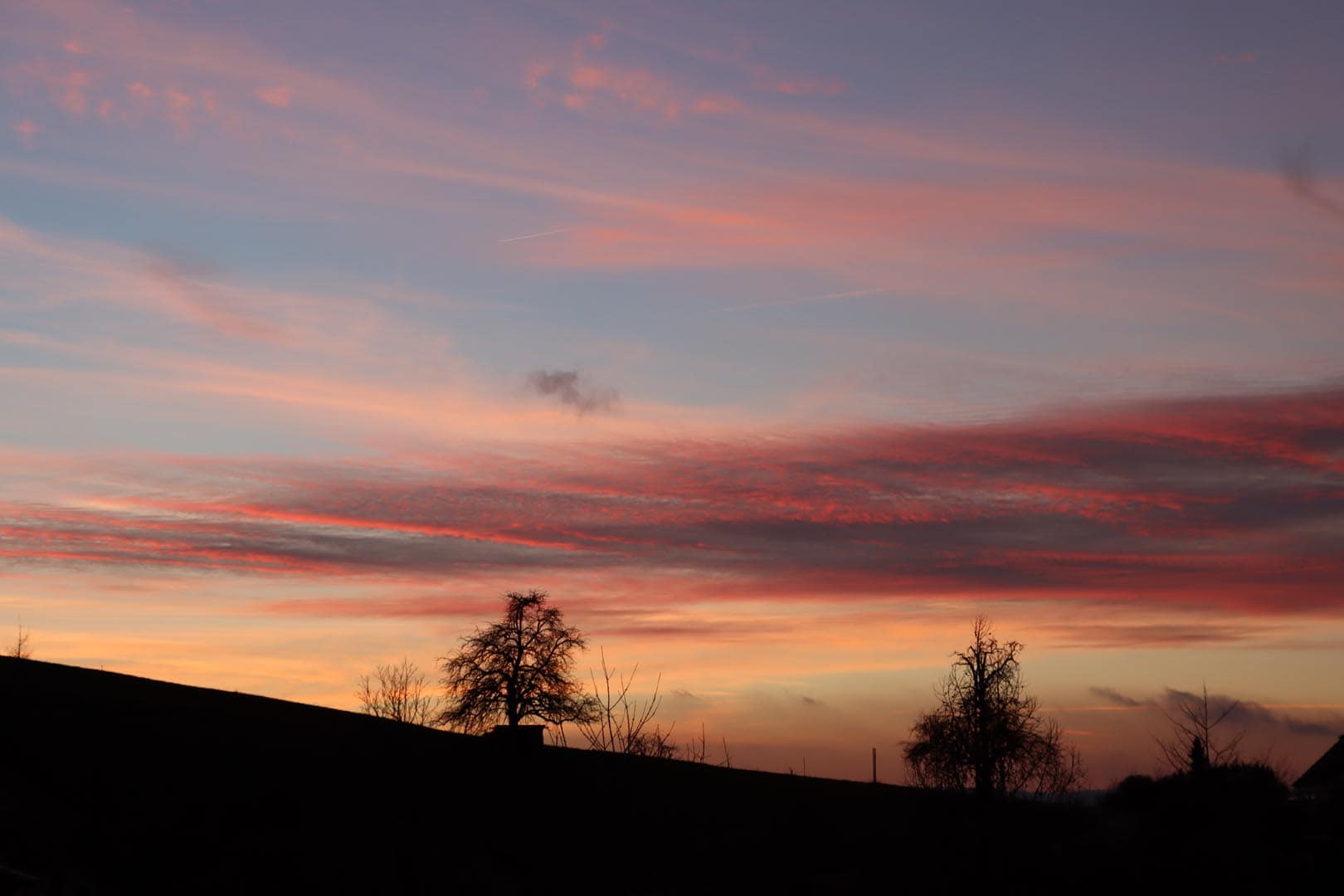 pinker himmel